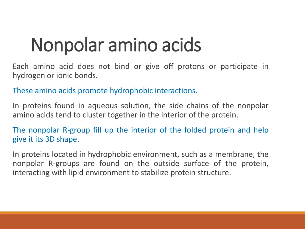 nonpolar amino acids nonpolar amino acids