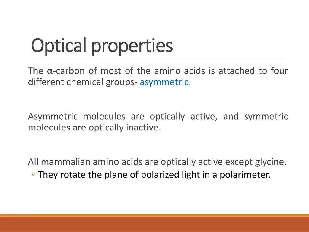 optical properties optical properties