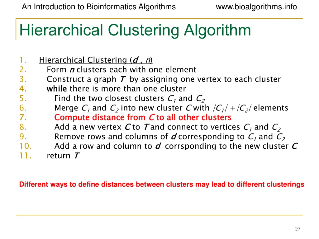 an introduction to bioinformatics algorithms 15