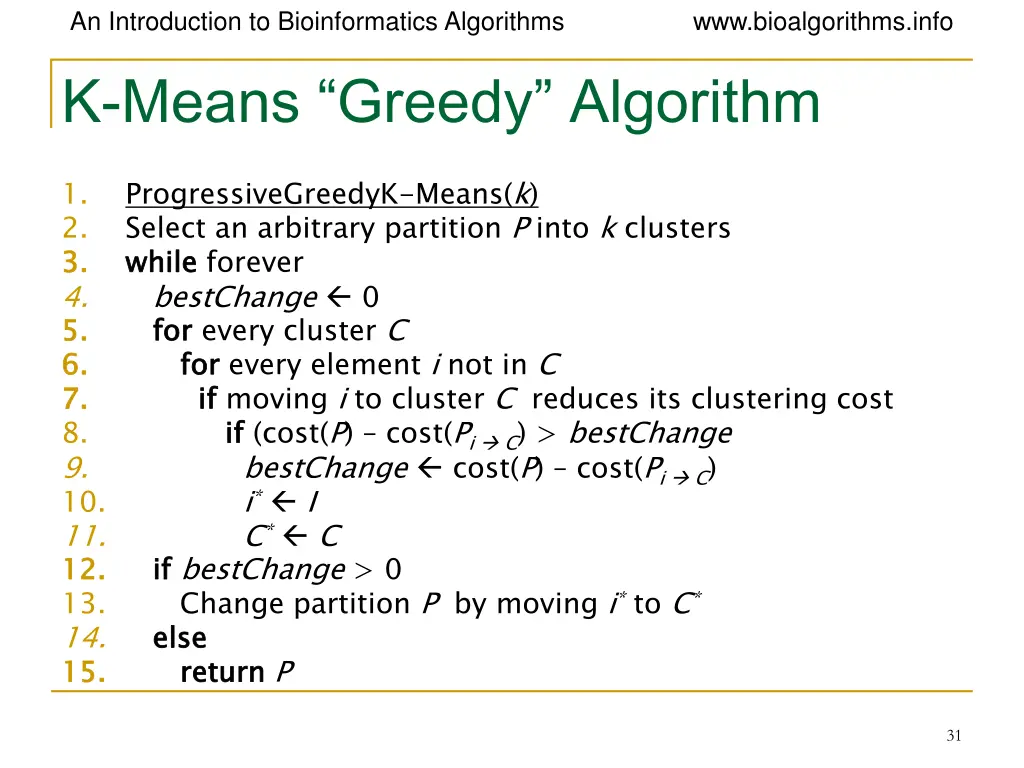 an introduction to bioinformatics algorithms 27