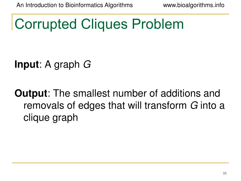 an introduction to bioinformatics algorithms 30