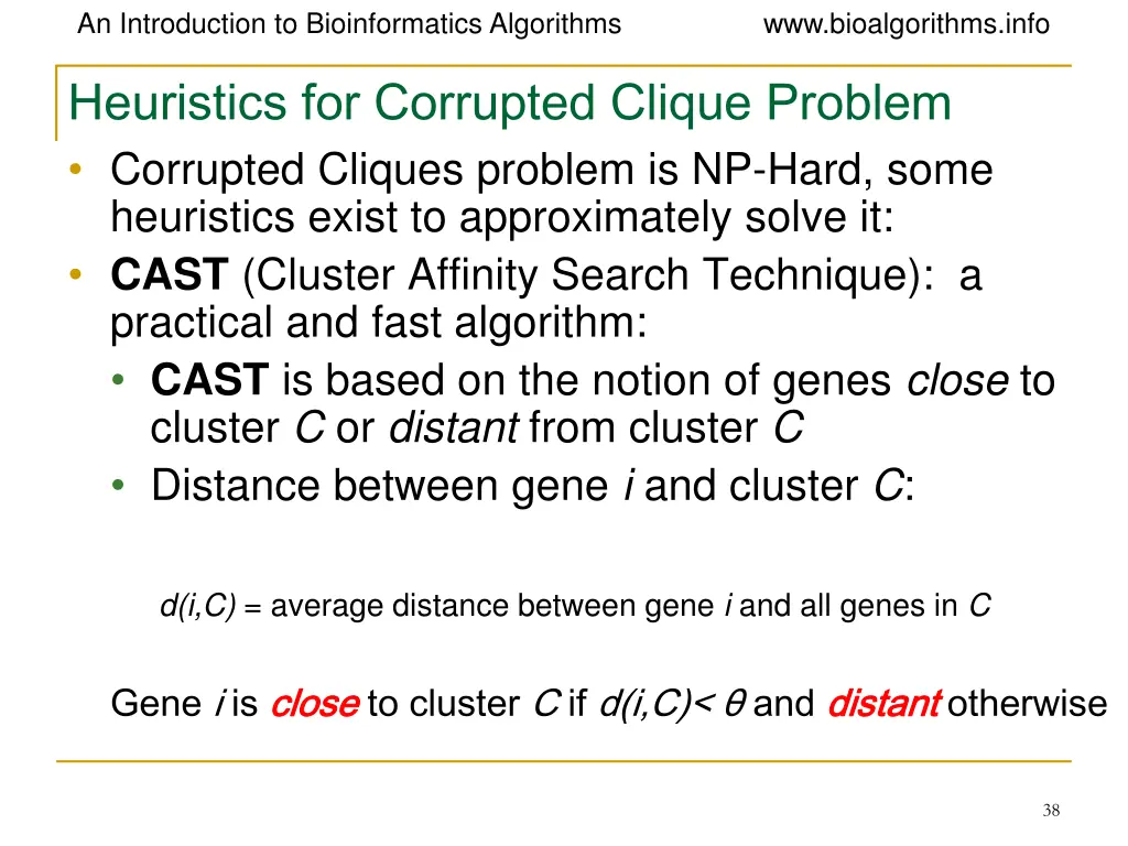 an introduction to bioinformatics algorithms 33