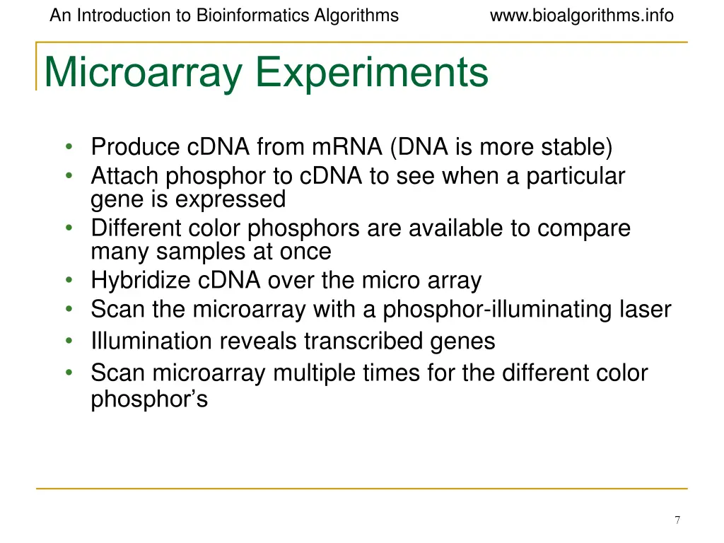 an introduction to bioinformatics algorithms 5