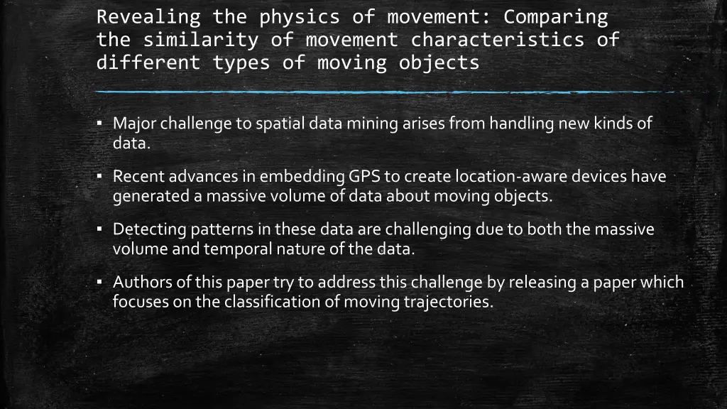 revealing the physics of movement comparing