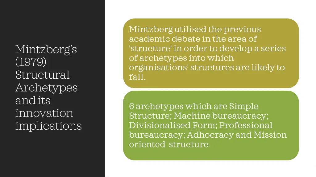 mintzberg utilised the previous academic debate