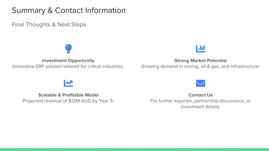 summary contact information