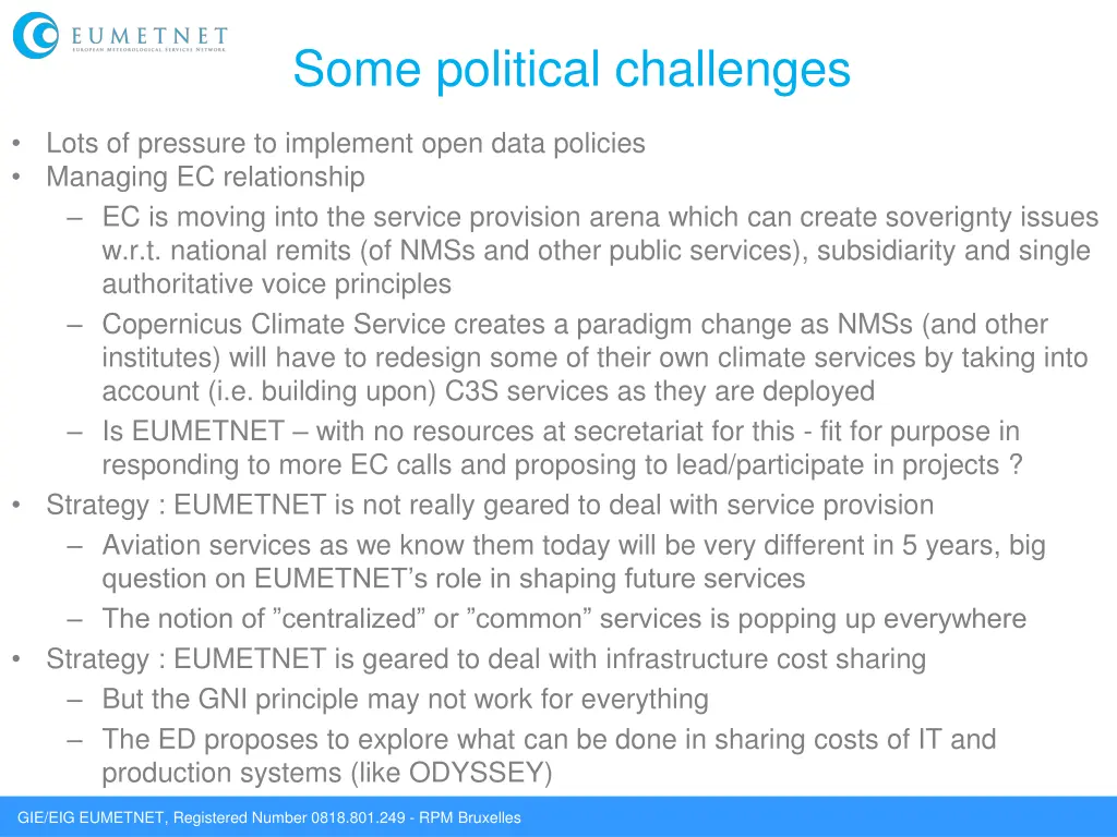 some political challenges