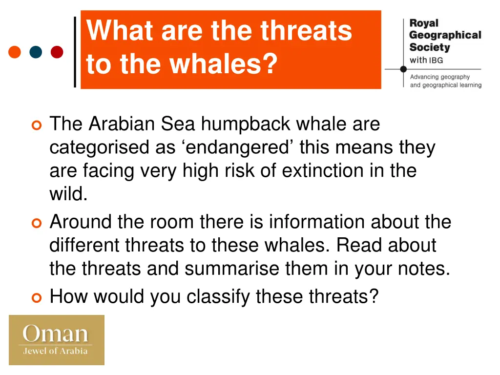 what are the threats to the whales