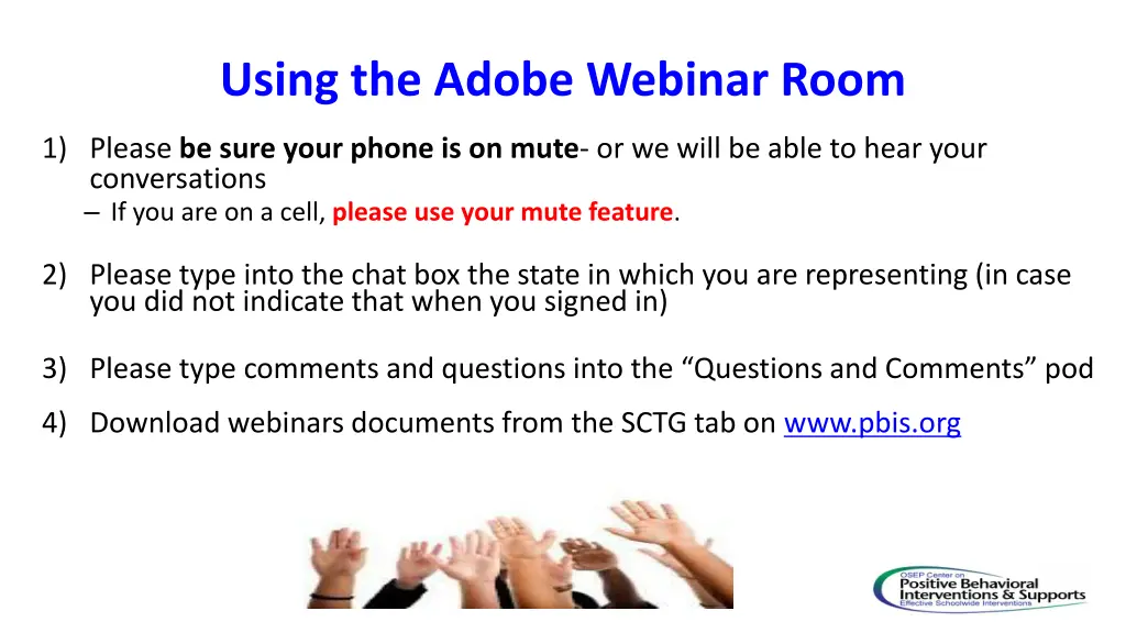using the adobe webinar room