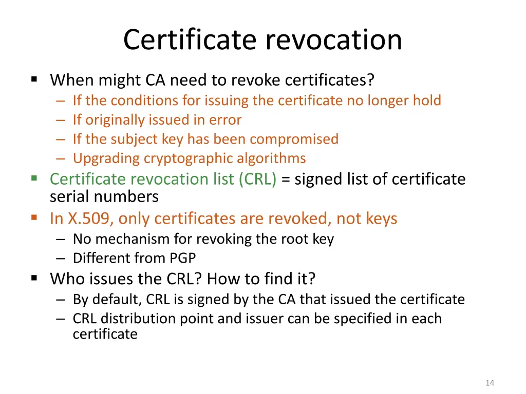 certificate revocation