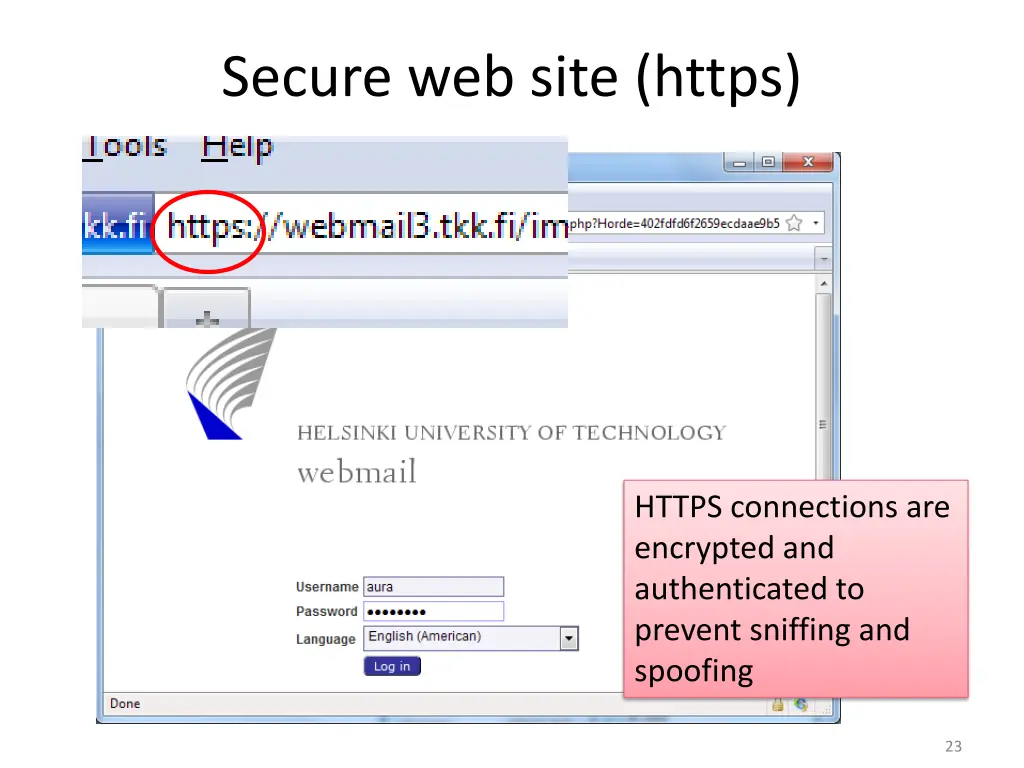 secure web site https