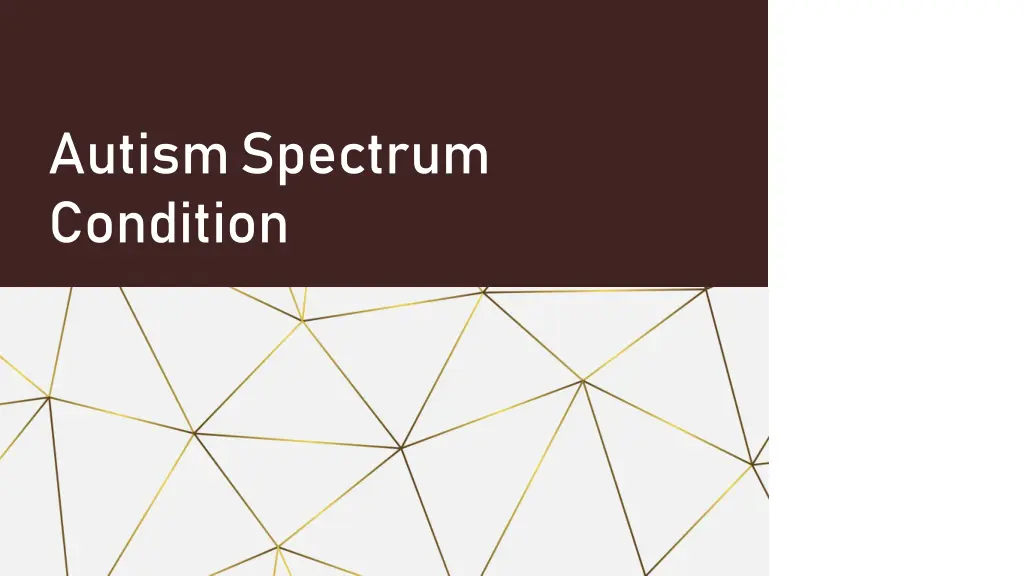 autism spectrum condition