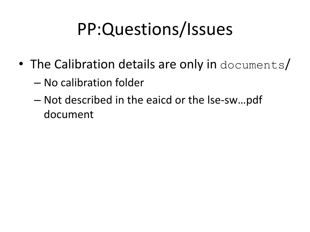 pp questions issues