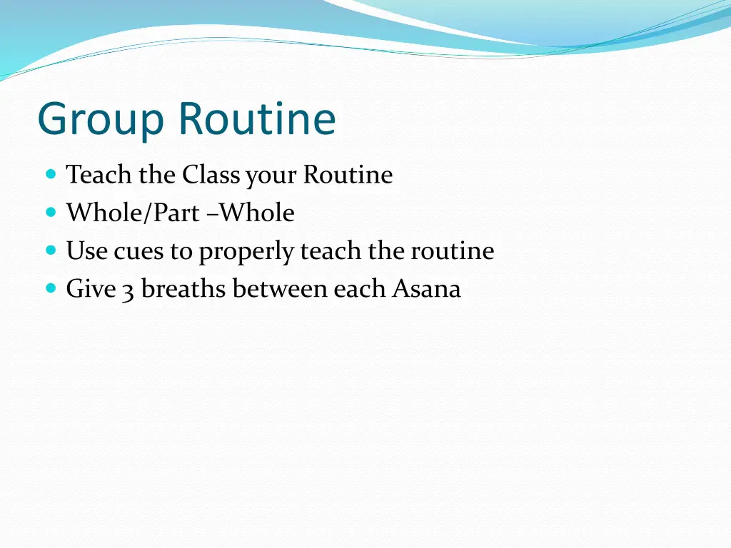 group routine