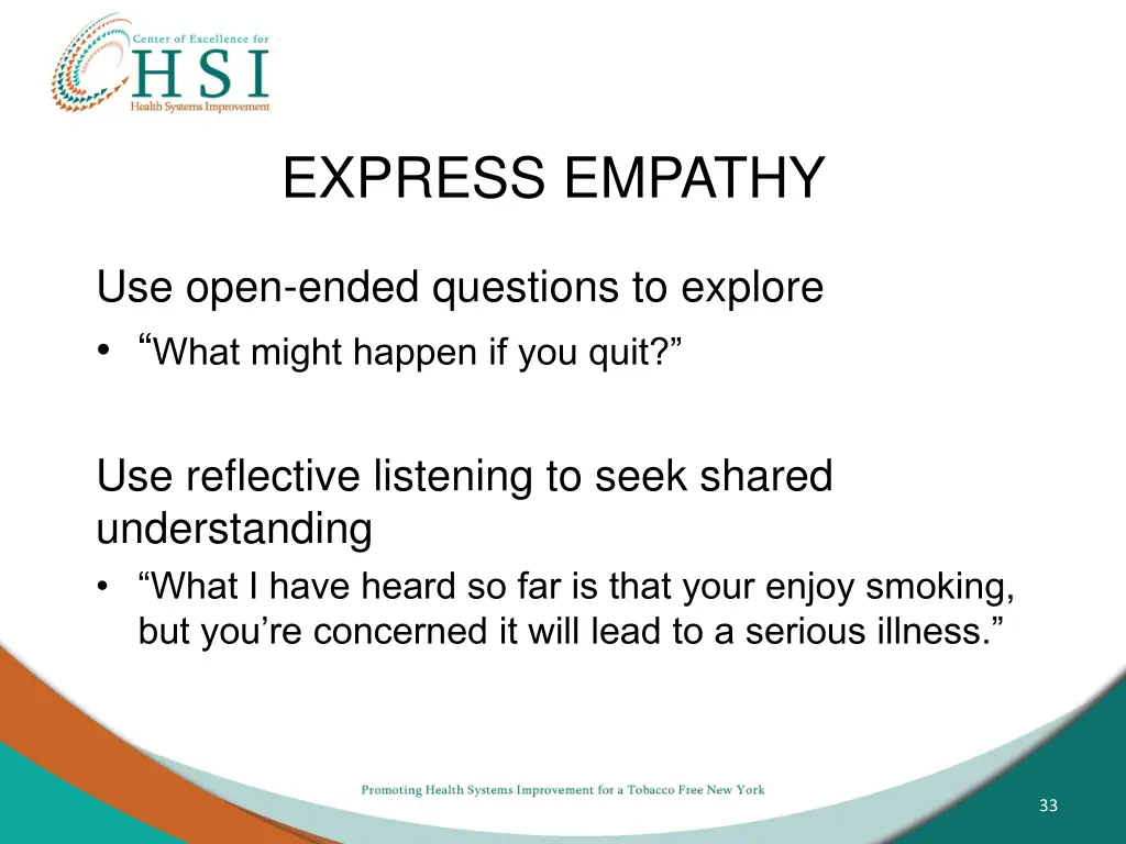 express empathy