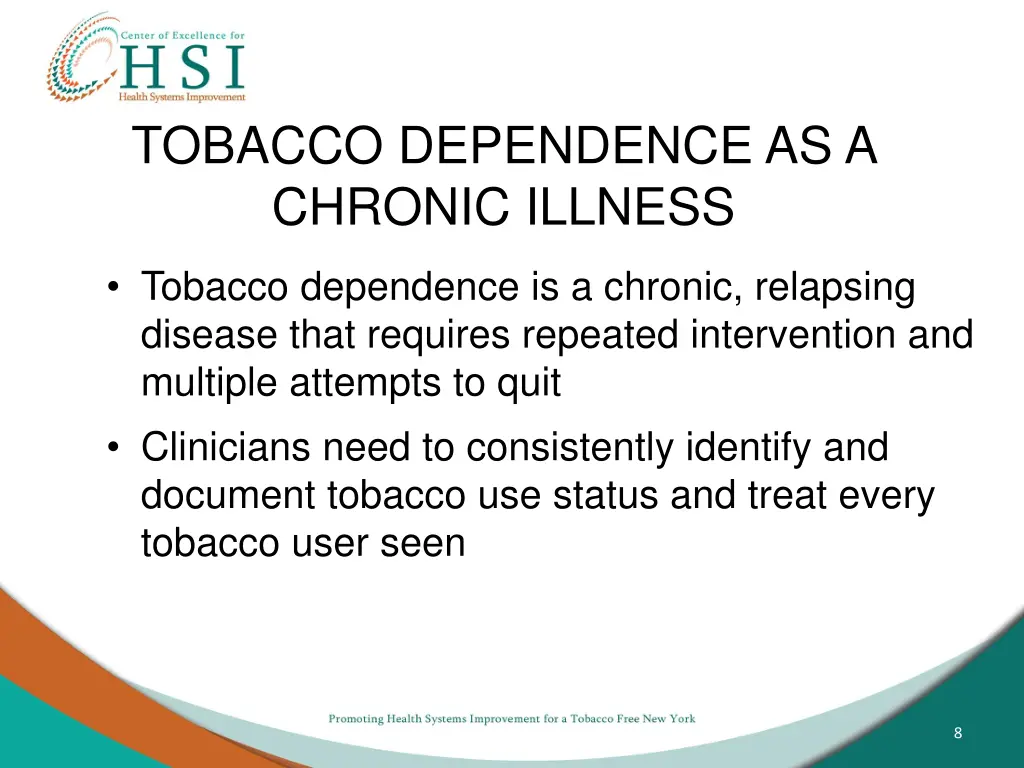 tobacco dependence as a chronic illness 1