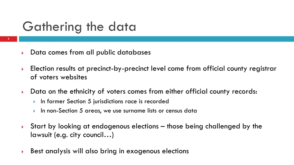gathering the data