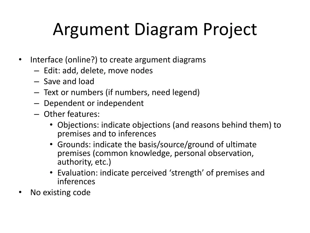 argument diagram project