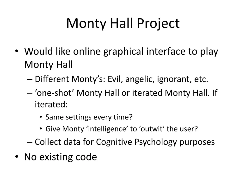 monty hall project