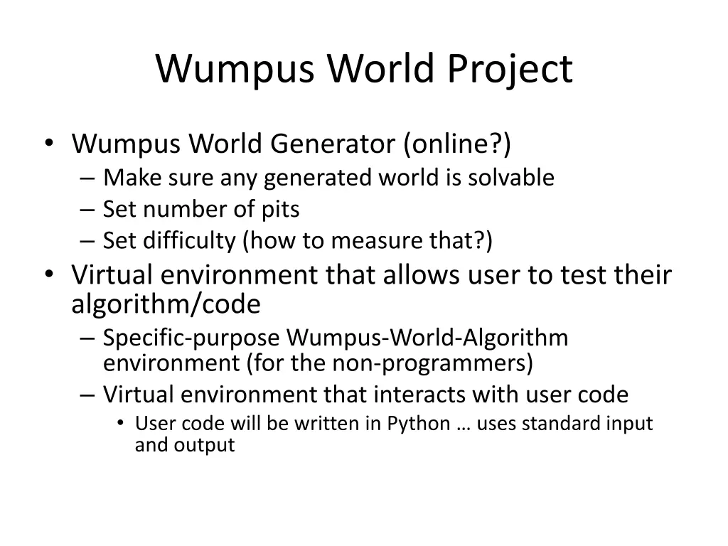 wumpus world project