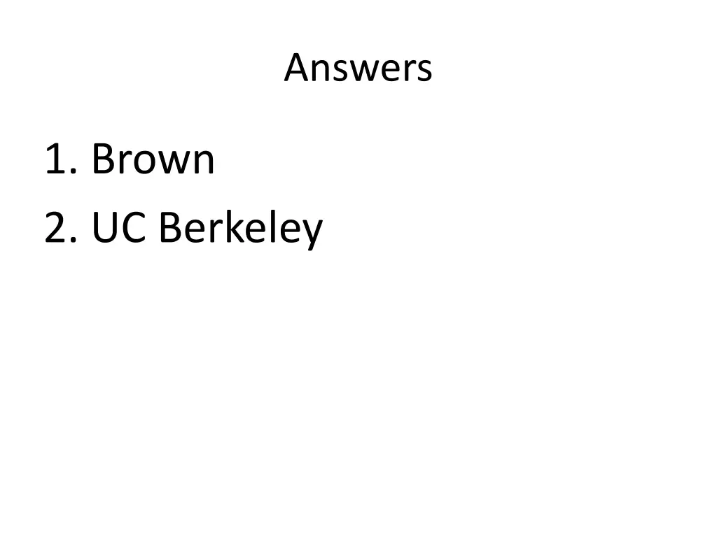 answers