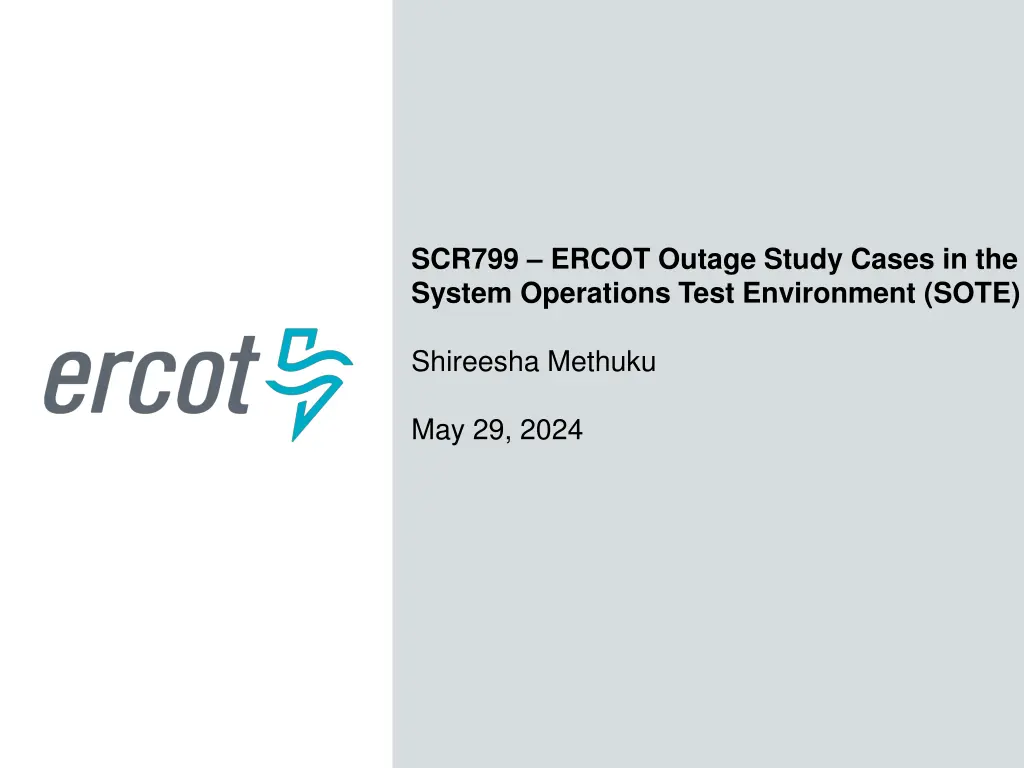 scr799 ercot outage study cases in the system