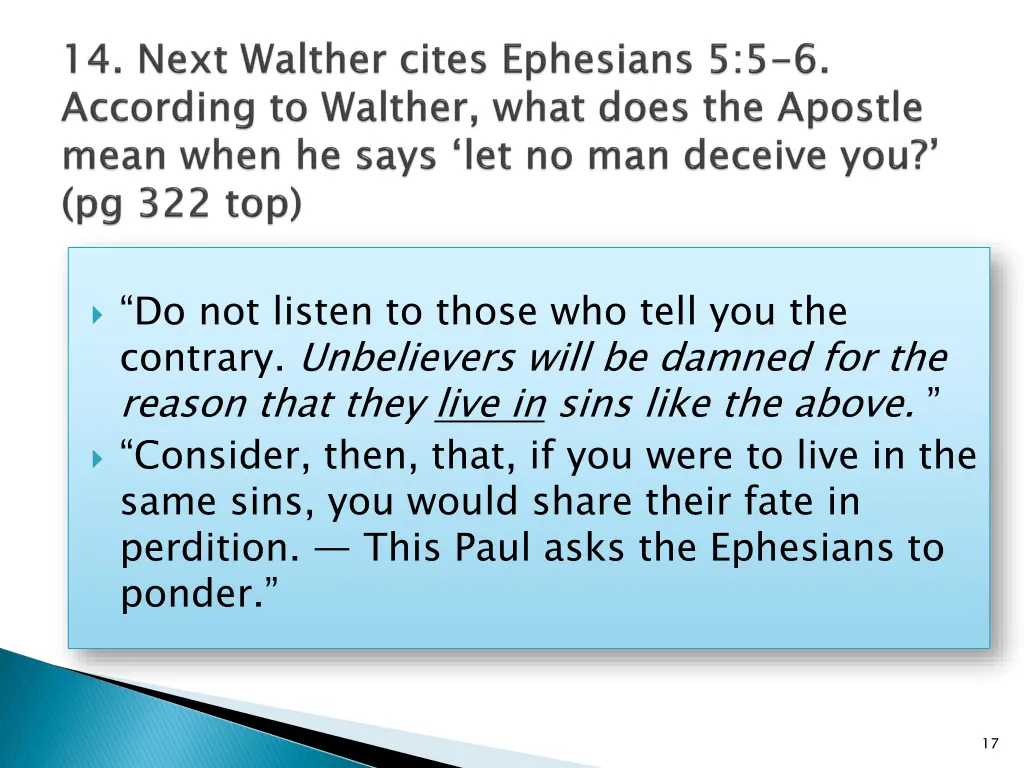 do not listen to those who tell you the contrary