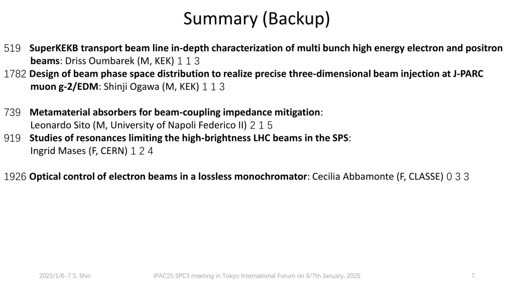 summary backup
