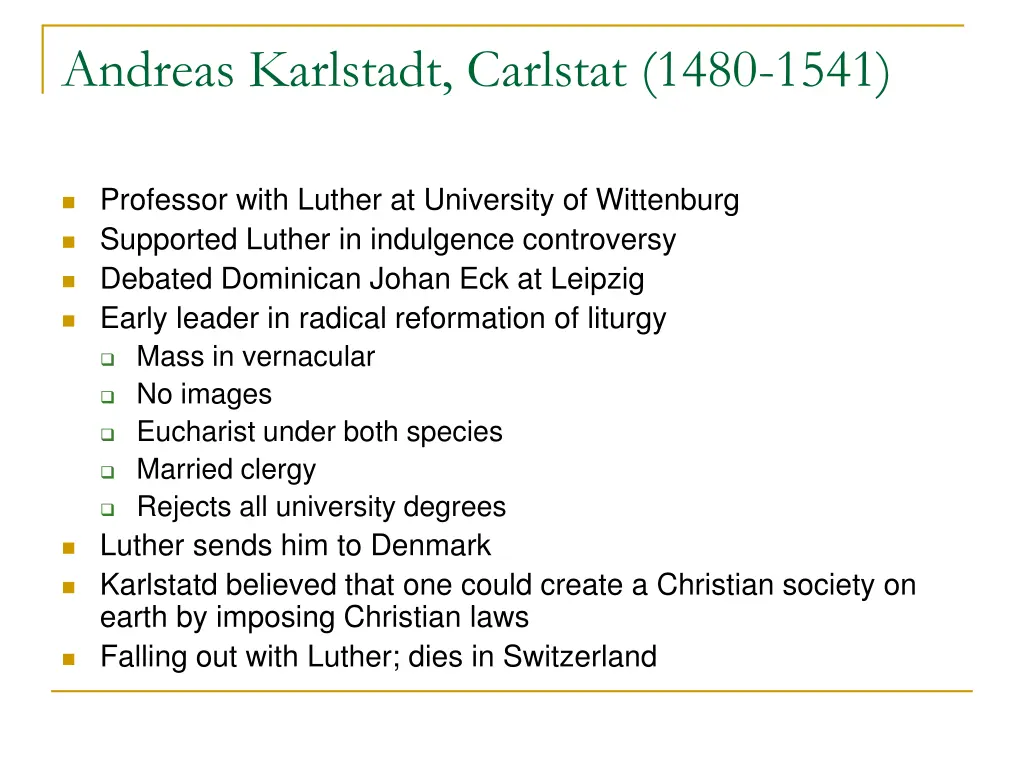 andreas karlstadt carlstat 1480 1541