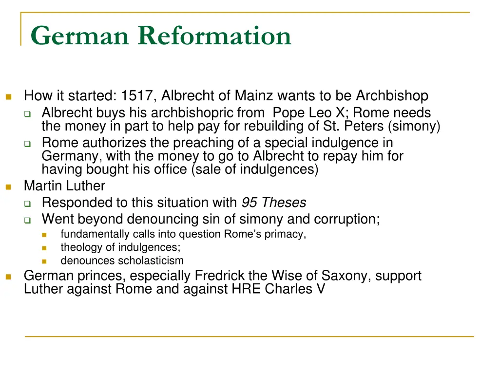 german reformation