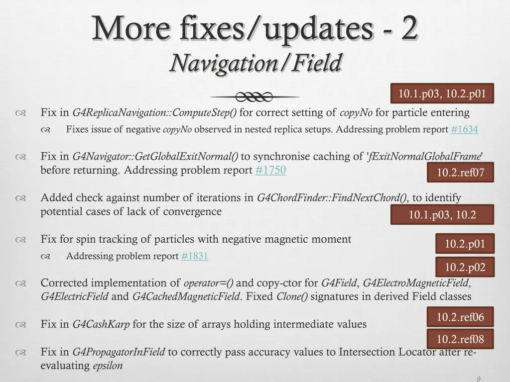 more fixes updates 2 navigation field