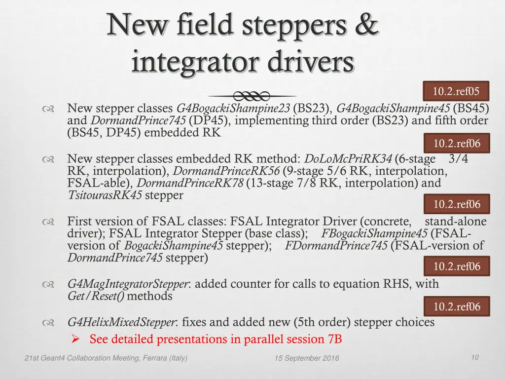 new field steppers integrator drivers