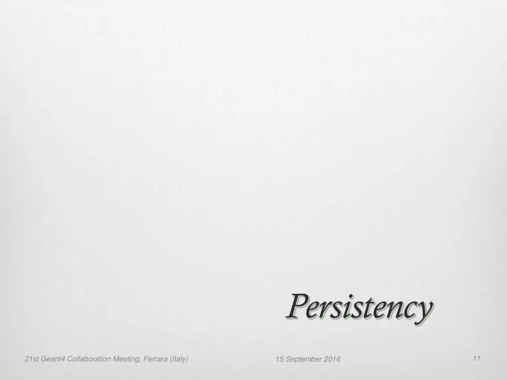 persistency