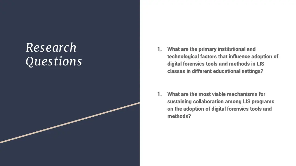 research questions