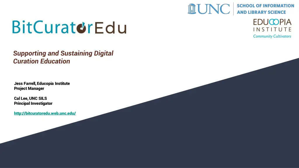 supporting and sustaining digital curation