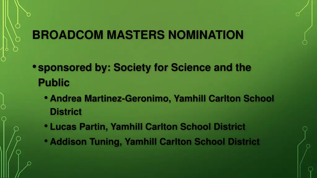 broadcom masters nomination