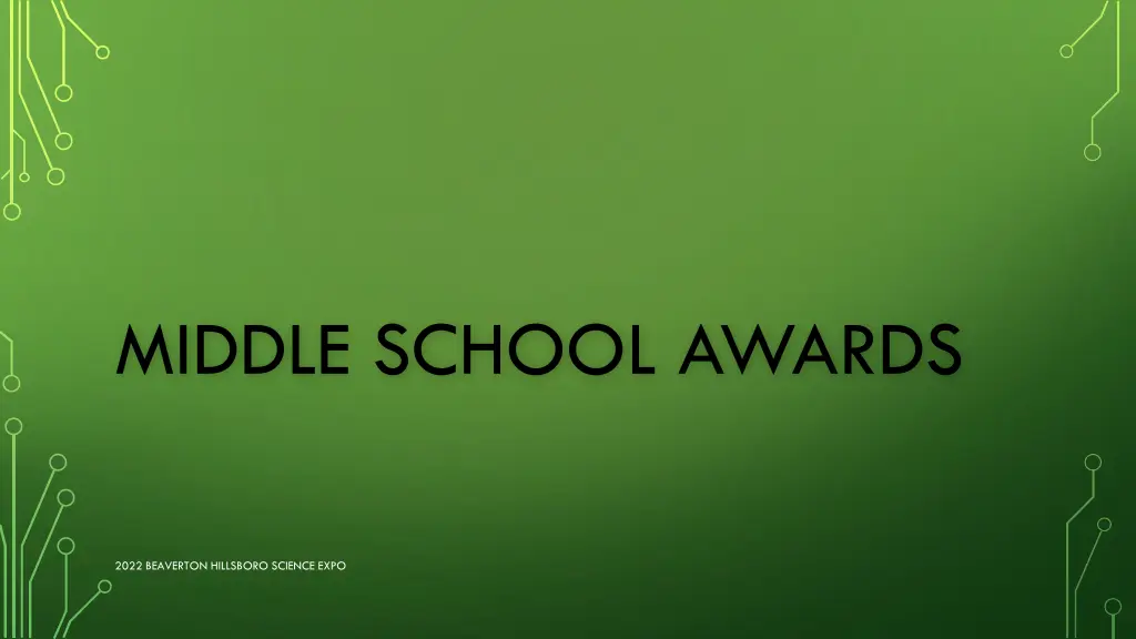 middle school awards