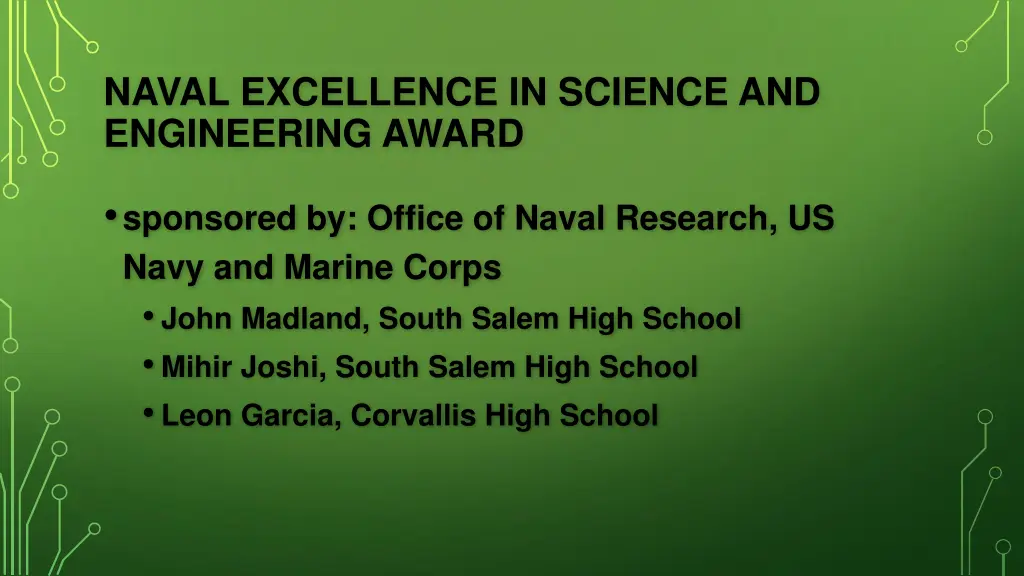 naval excellence in science and engineering award 1