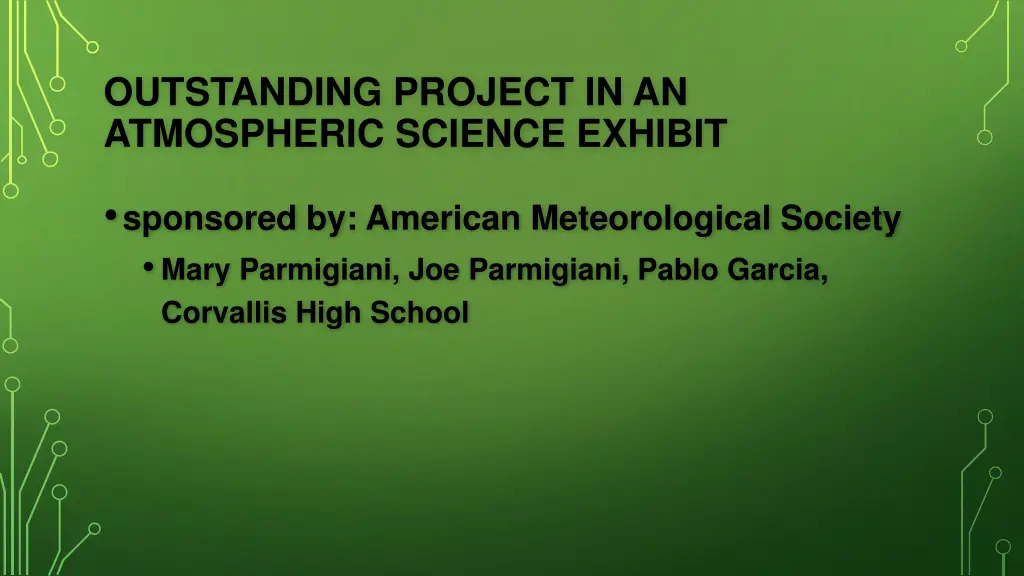 outstanding project in an atmospheric science 1