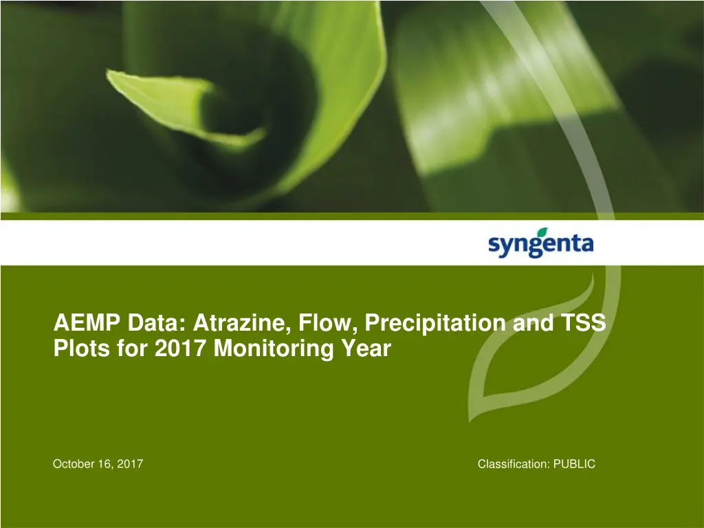aemp data atrazine flow precipitation
