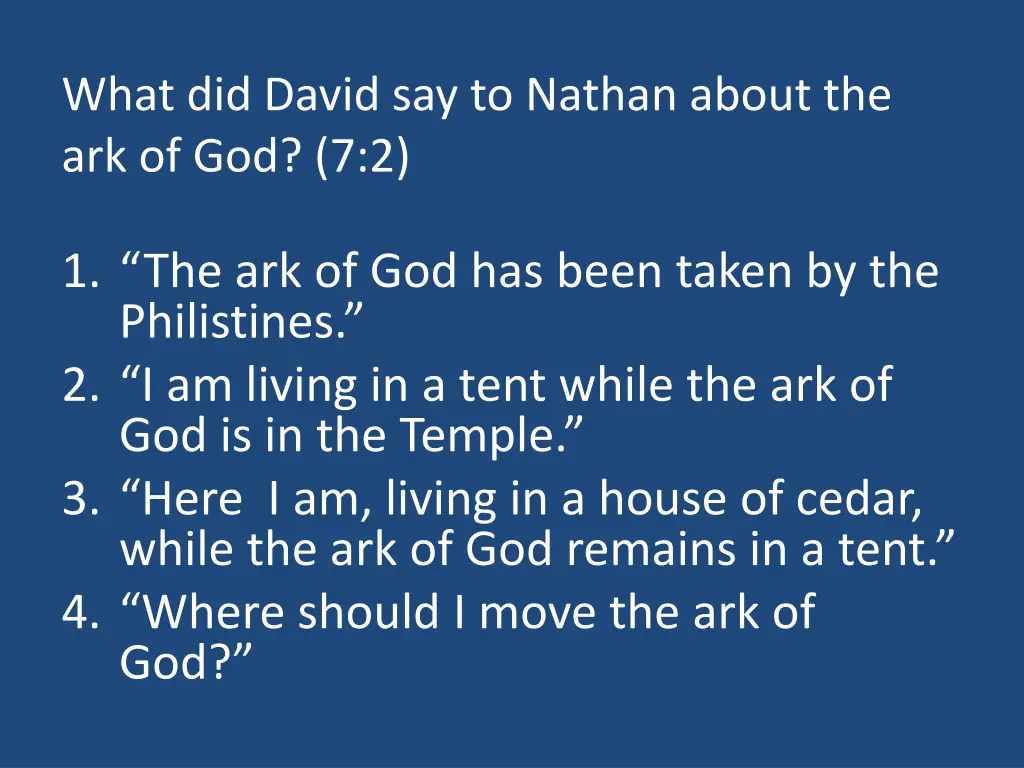what did david say to nathan about