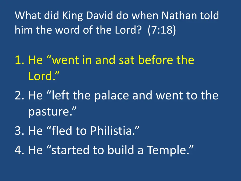 what did king david do when nathan told 1