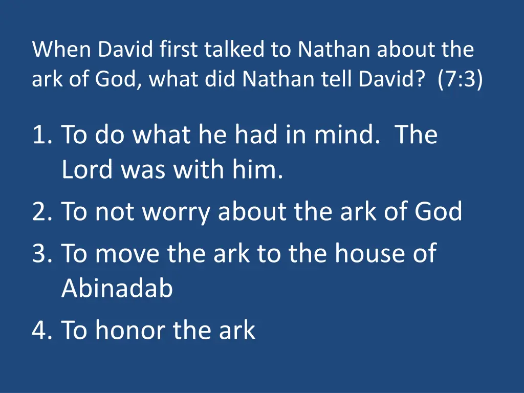 when david first talked to nathan about