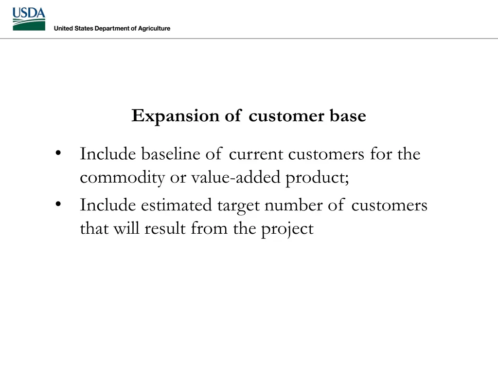 expansion of customer base