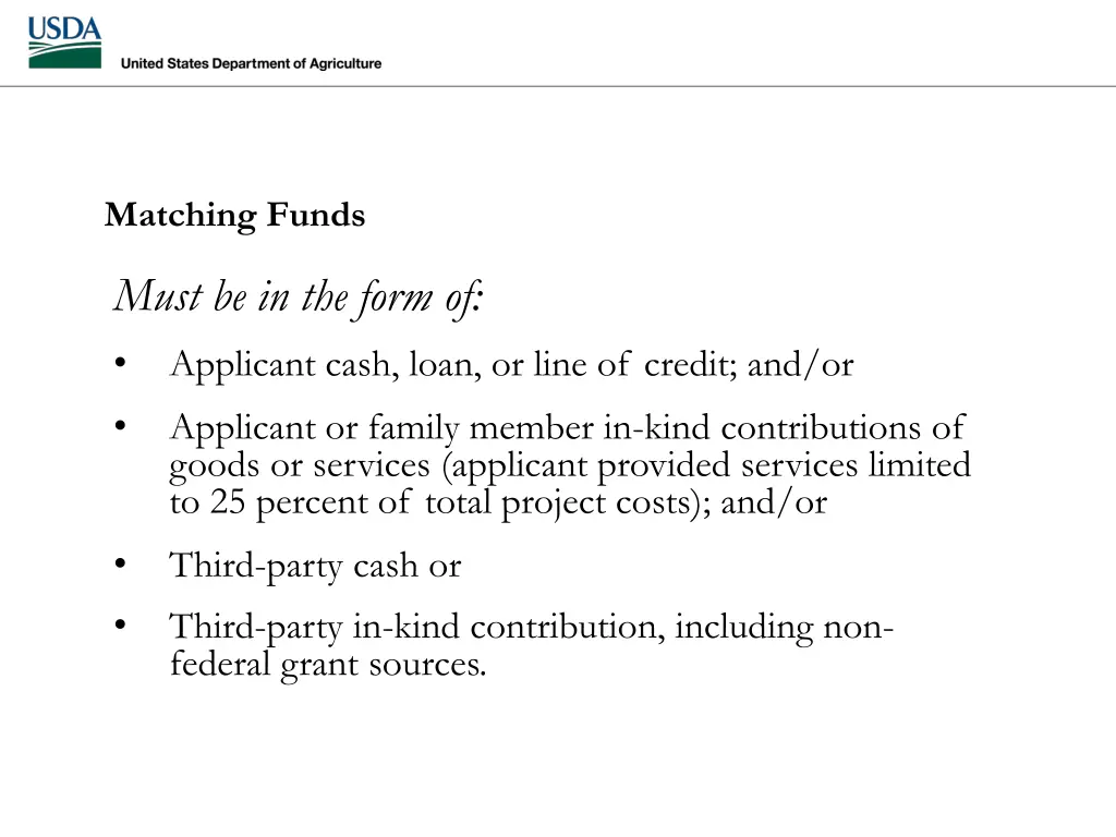 matching funds
