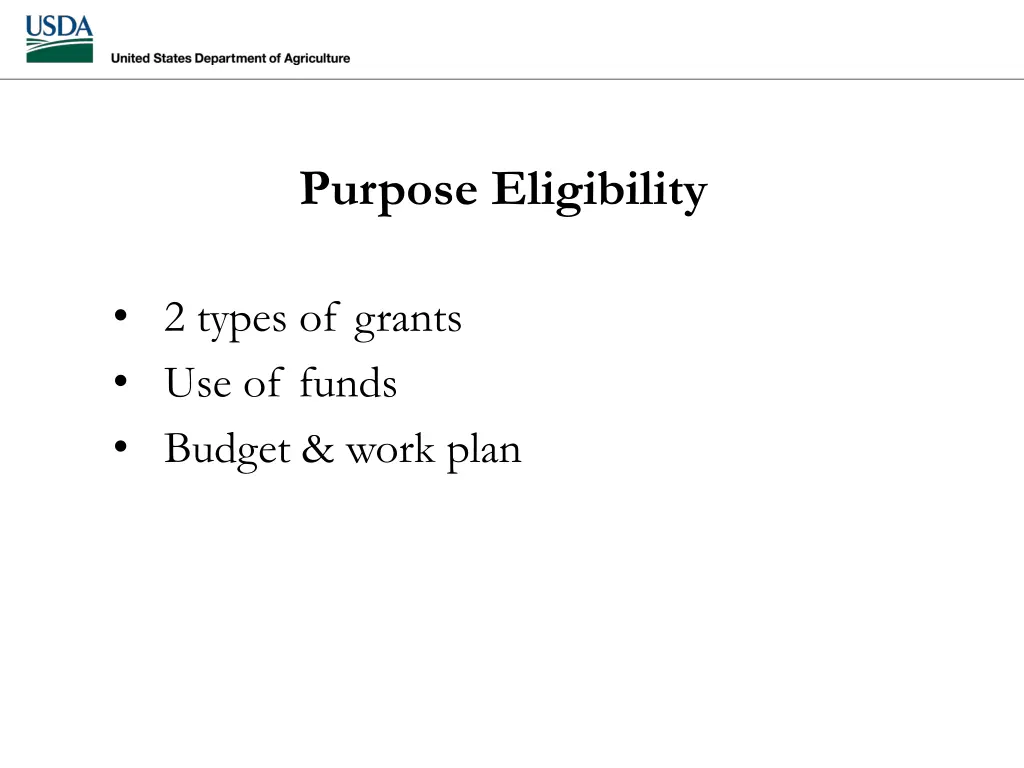 purpose eligibility