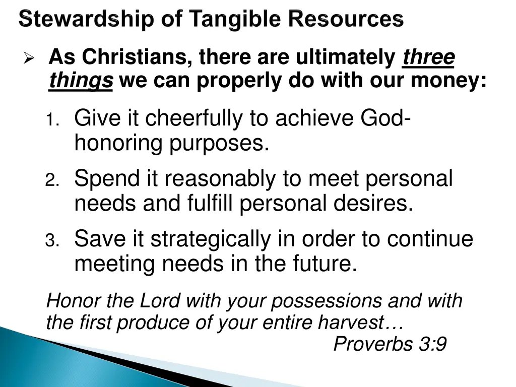as christians there are ultimately three things