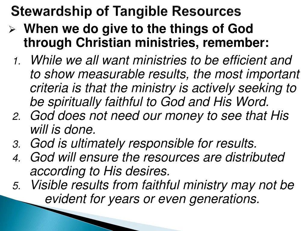 when we do give to the things of god through