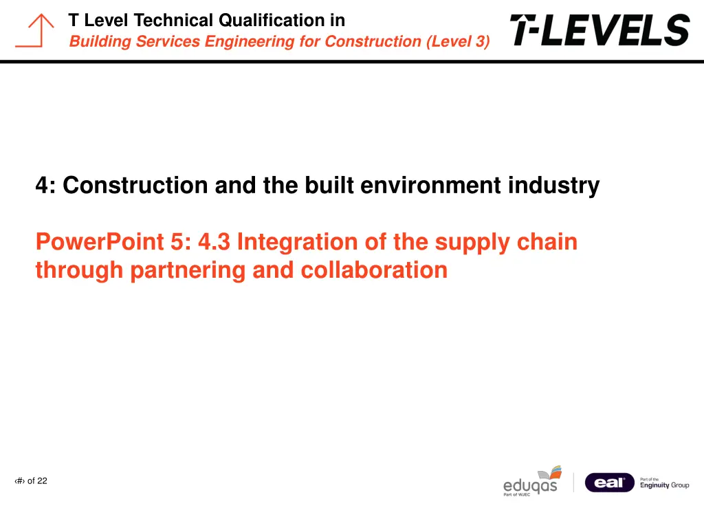 t level technical qualification in building