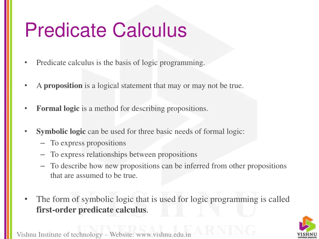 predicate calculus